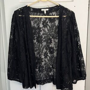 Elegant Black Lace Blazer